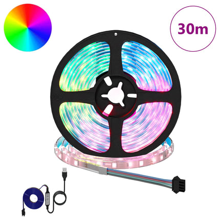 LED Band 12 pcs Svart och Transparent 2500 mm Koppar och plast