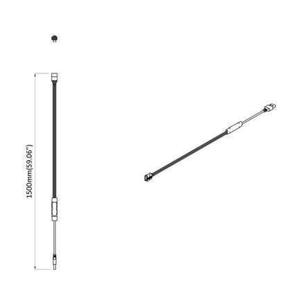 LED Band 2 pcs Svart och Transparent 4000 mm Koppar och plast
