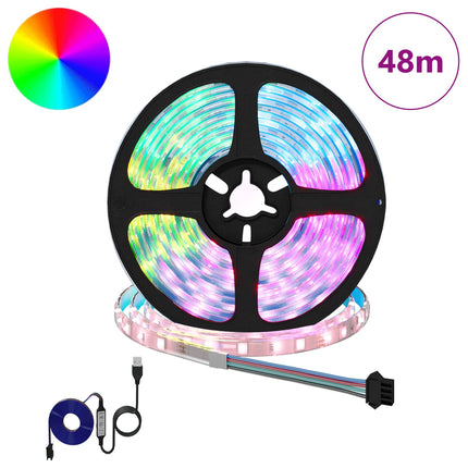 LED Band 12 pcs Svart och Transparent 4000 mm Koppar och plast