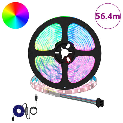LED Band 12 pcs Svart och Transparent 4700 mm Koppar och plast