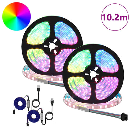 LED Band 2 pcs Svart och Transparent 5100 mm Koppar och plast