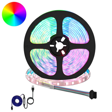 LED Band 12 pcs Svart och Transparent 5500 mm Koppar och plast