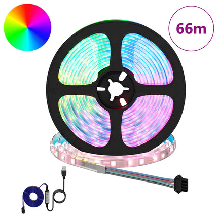 LED Band 12 pcs Svart och Transparent 5500 mm Koppar och plast