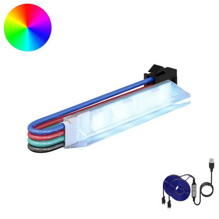 LED Band 2 pcs Svart och multicolor 1745 mm Koppar och plast