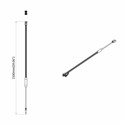 LED Band 12 pcs Svart och multicolor 1745 mm Koppar och plast