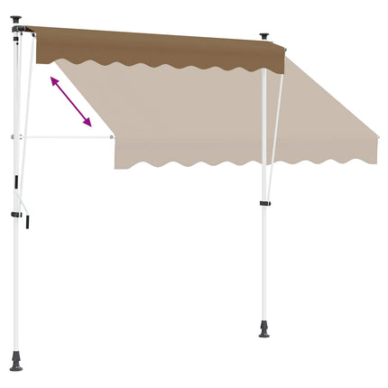 Manuell Utdragbar Markis Beige 100 cm
