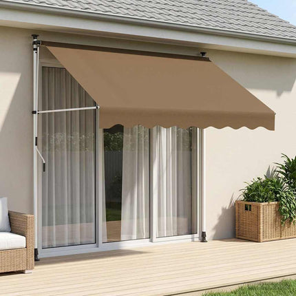 Manuell Utdragbar Markis Beige 150 cm