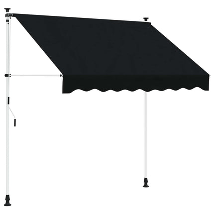 Manuell Utdragbar Markis Svart 150 cm