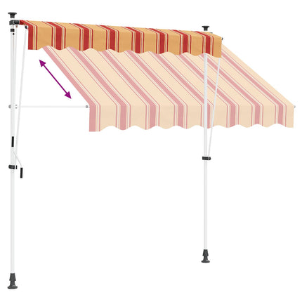 Manuell Utdragbar Markis Flerfärgsdesign 350 x 115 x 300 cm