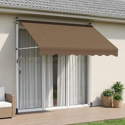 Manuell Utdragbar Markis Taupe 250 cm
