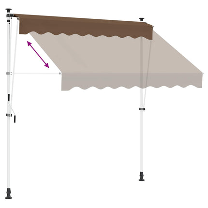 Manuell Utdragbar Markis Taupe 300 cm