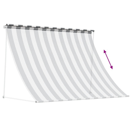 Markis Antracit och vitt 250 x 150 cm