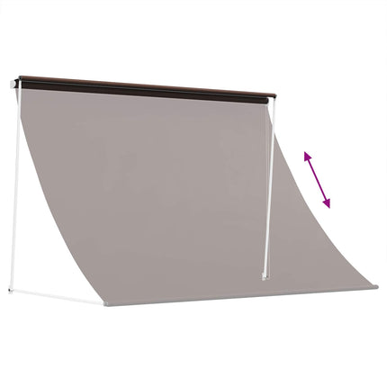 Markis Brun 350 x 150 cm 180 g / m² Polyester med PU-beläggning