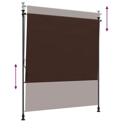 Utomhus rullgardin Brun 100 x 270 cm