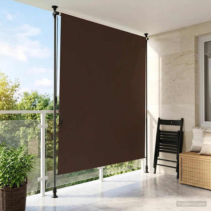 Utomhus rullgardin Brun 120 x 270 cm