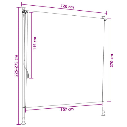 Utomhus rullgardin Sand 120 x 270 cm