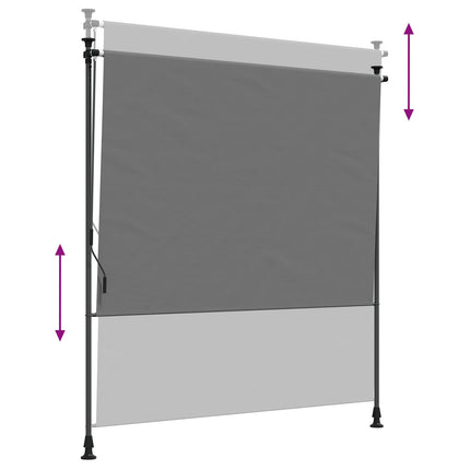 Utomhus rullgardin Ljusgrå 150 x 270 cm