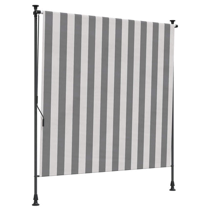Utomhus rullgardin Antracit och vitt 100 x 270 cm