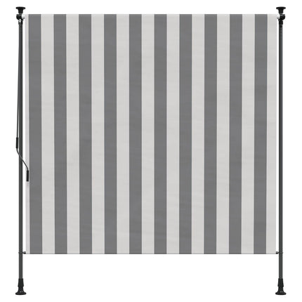 Utomhus rullgardin Antracit och vitt 100 x 270 cm