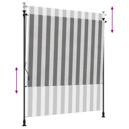 Utomhus rullgardin Antracit och vitt 150 x 270 cm