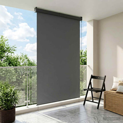 Rullgardin Ljusgrå 60 x 250 cm Tyg och Aluminium