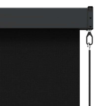 Rullgardin Svart 80 x 250 cm Tyg och Aluminium