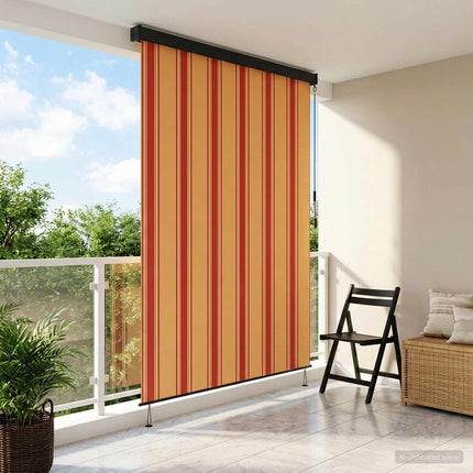 Rullgardin Flerfärgsdesign 80 x 250 cm Tyg och Aluminium