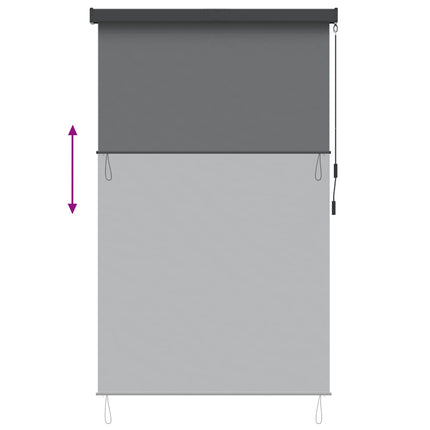 Rullgardin Ljusgrå 100 x 250 cm Tyg och Aluminium