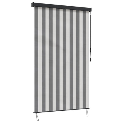 Rullgardin Antracit och vitt 120 x 250 cm Tyg och Aluminium