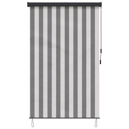 Rullgardin Antracit och vitt 120 x 250 cm Tyg och Aluminium