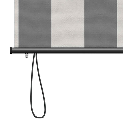 Rullgardin Antracit och vitt 140 x 250 cm Tyg och Aluminium
