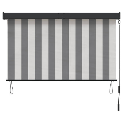 Rullgardin Antracit och vitt 140 x 250 cm Tyg och Aluminium