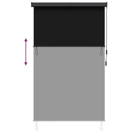 Rullgardin Svart 160 x 250 cm Tyg och Aluminium