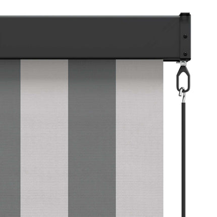 Rullgardin Antracit och vitt 160 x 250 cm Tyg och Aluminium