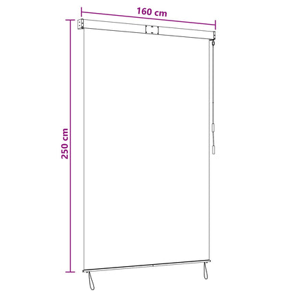 Rullgardin Flerfärgsdesign 160 x 250 cm Tyg och Aluminium