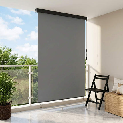 Rullgardin Ljusgrå 180 x 250 cm Tyg och Aluminium