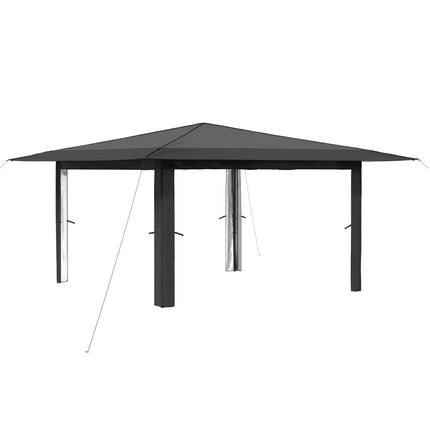 Gazebo utan vägg 4 x 4 m Ljusgrå och antracit