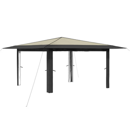 Gazebo utan vägg 4 x 4 m Kräm och antracit