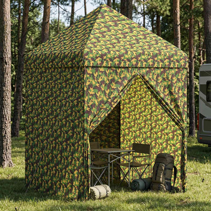 Tält med 4 sidoväggar 2 x 2 m Armémönster
