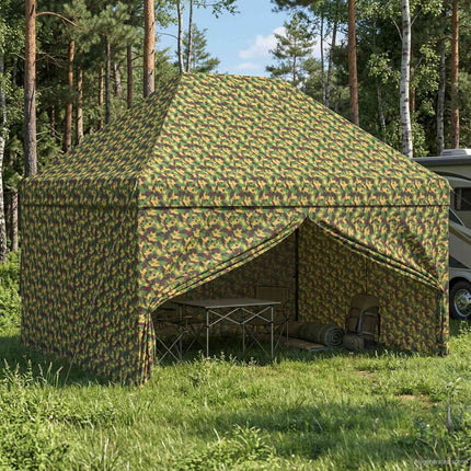Tält med 4 sidoväggar 2,9 x 4,3 m Armémönster