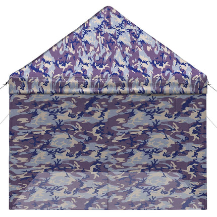 Pop-up Gazebo med 4 Sidoväggar 2,95 x 4,1 m Blå Kamouflage