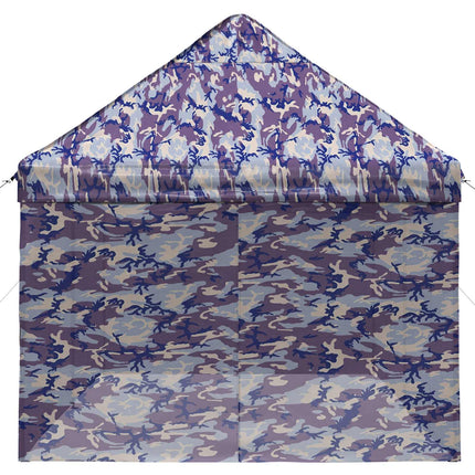 Pop-up Gazebo med 4 Sidoväggar 3 x 6 m Blå Kamouflage