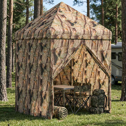 Pop-up Gazebo med 4 Sidoväggar 2 x 2 m Skogs camo