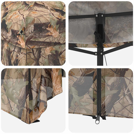 Pop-up Gazebo med 4 Sidoväggar 3 x 3 m Skogs camo