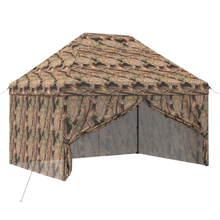 Pop-up Gazebo med 4 Sidoväggar 3 x 4 m Skogs camo