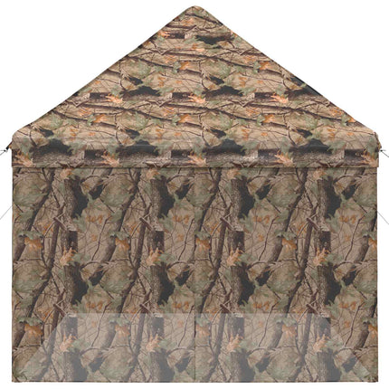 Pop-up Gazebo med 4 Sidoväggar 3 x 4,5 m Skogs camo