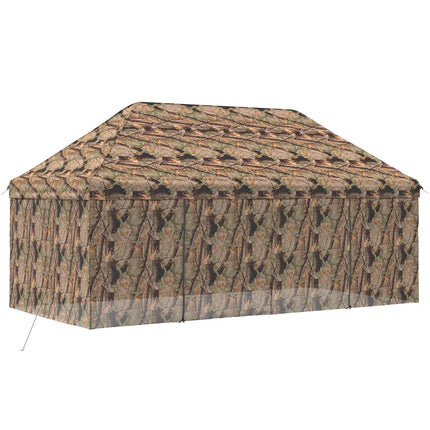 Pop-up Gazebo med 4 Sidoväggar 3 x 6 m Skogs camo