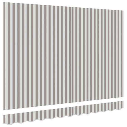 Markisväv Ljusgrå och vit. 3 x 2 m Polyester
