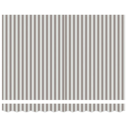 Markisväv Ljusgrå och vit. 329 x 245 cm Polyester