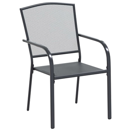 Trädgårdsmöbelset 7 pcs Antracit 212 x 90 x 76 cm Nät och Stål